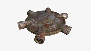 3D Alien Spaceship UFO J11 Abandoned - Sci Fi Spacecraft Design model