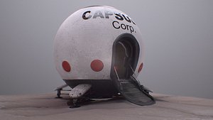 Capsule Corporation Spaceship renderable 3D model
