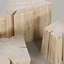Set of coffee tables from stumps and slab
