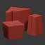 Set of coffee tables from stumps and slab