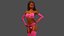 African American Lingerie Model
