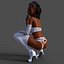 African American Lingerie Model