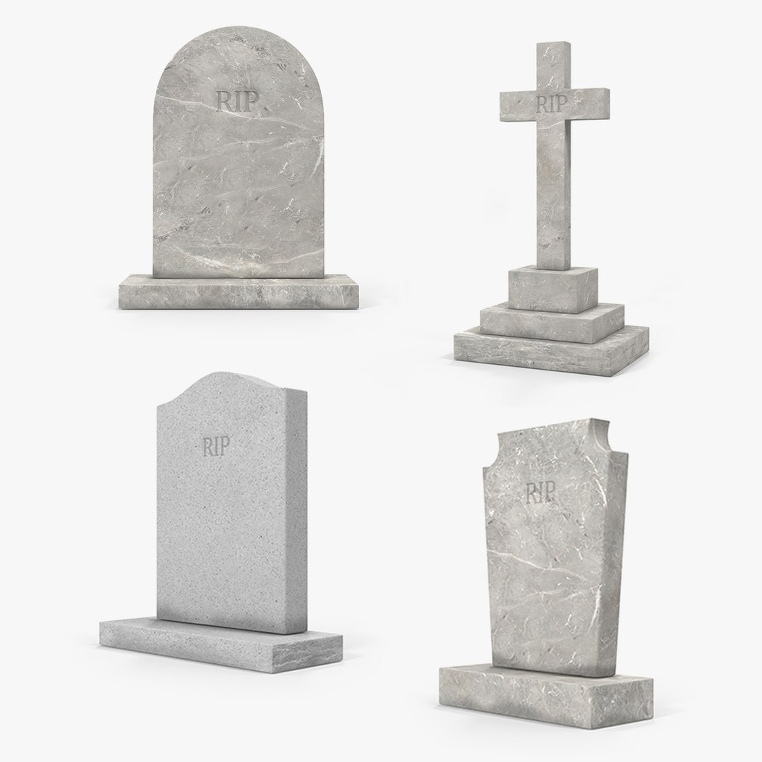 Gravestones Collection 3D model preview