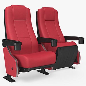 Cinema Chair Red PBR 8K Textures