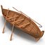rowing boat modeled 3d model