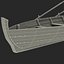rowing boat modeled 3d model