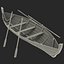 rowing boat modeled 3d model