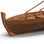 rowing boat modeled 3d model