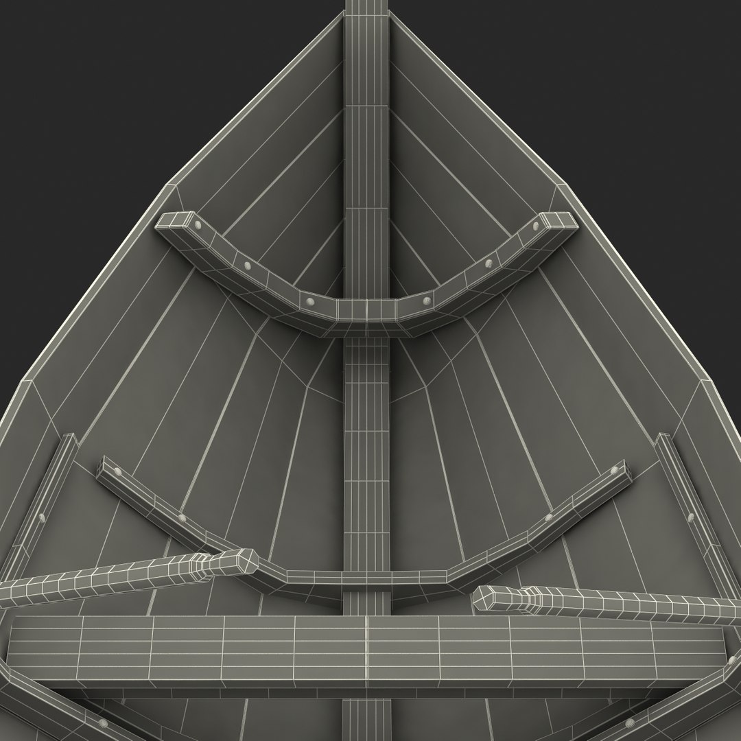 rowing boat modeled 3d model