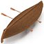 rowing boat modeled 3d model