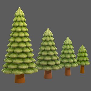 3D Trees Cartoon V52