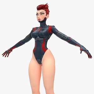 3D model Cyberpunk Cyborg Eve