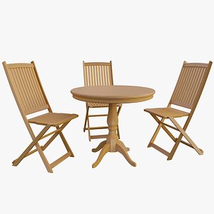 table chairs 3D model