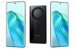 3D Honor X9a Black Low Poly