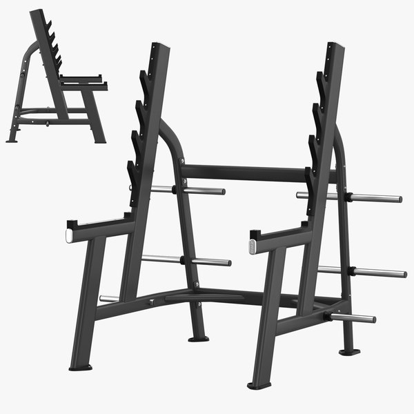 3D E-7043 Squat Rack - TurboSquid 1981484