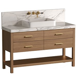 3D Modern Washbasin Cabinet Bathroom Furniture model