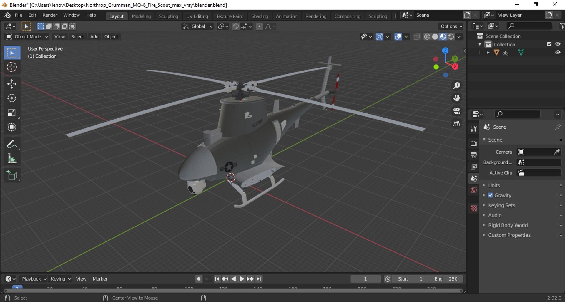 Northrop Grumman MQ-8 Fire Scout model https://p.turbosquid.com/ts-thumb/mU/9xlfJs/FB/northropgrummanmq8firescoutvray3dmodel047/jpg/1722846877/1920x1080/fit_q87/a9189febd93f5e651786ef6432e6370fb41b12ee/northropgrummanmq8firescoutvray3dmodel047.jpg