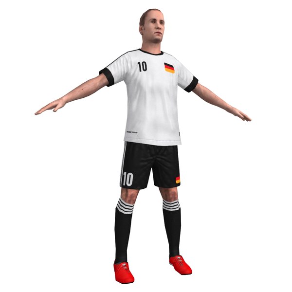 ready soccer player 3d model