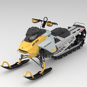 スノーモービル3Dモデルダウンロード用。TurboSquid
