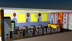authentic restaurant 3D model