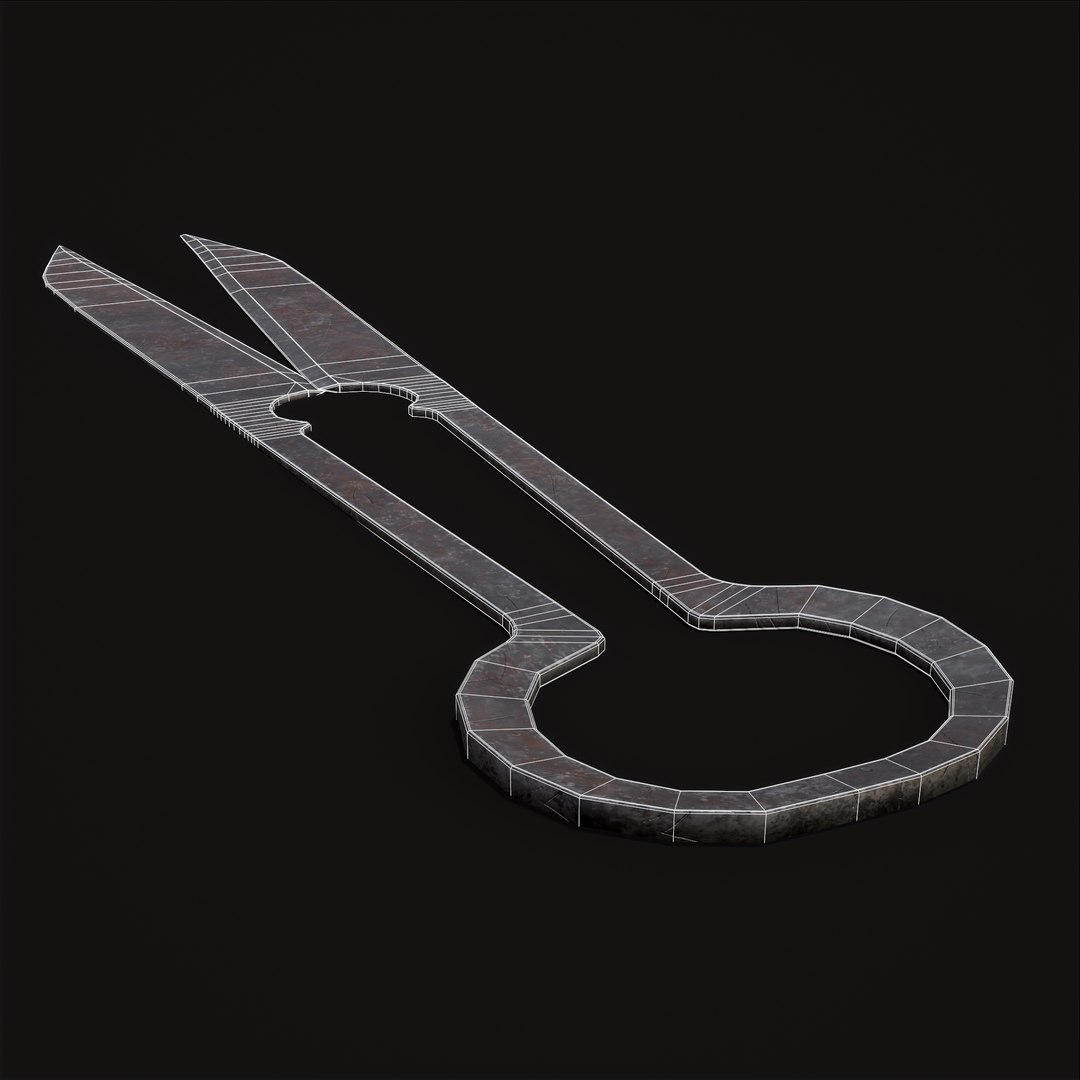 Hand Forged Spring Steel Medieval Shears Model - TurboSquid 1929856