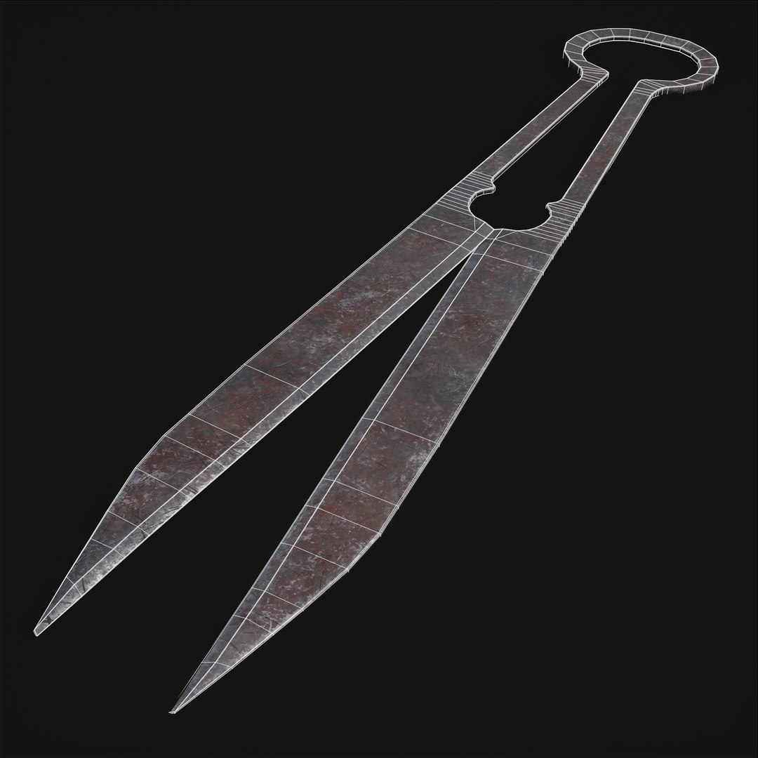 Hand Forged Spring Steel Medieval Shears Model - TurboSquid 1929856