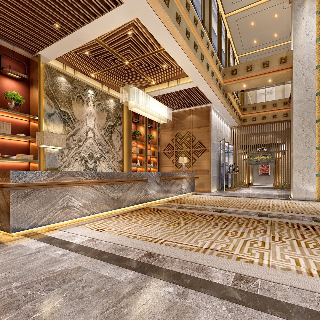 3D Hotel Lobby 11 Model - TurboSquid 2375006