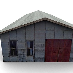 3d model of low-poly factory