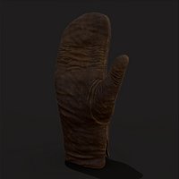 Old Worn Leather Mitten