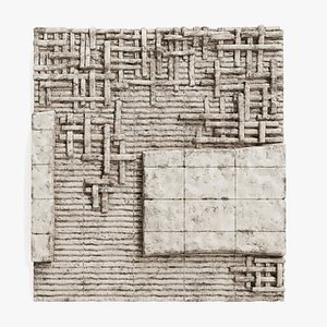 3D Peter Lane wallmounte ceramic panel model