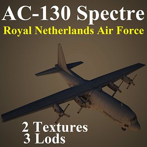ac-130 spectre rnl 3d model