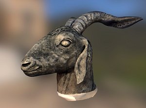 obj photoscan goat weathered