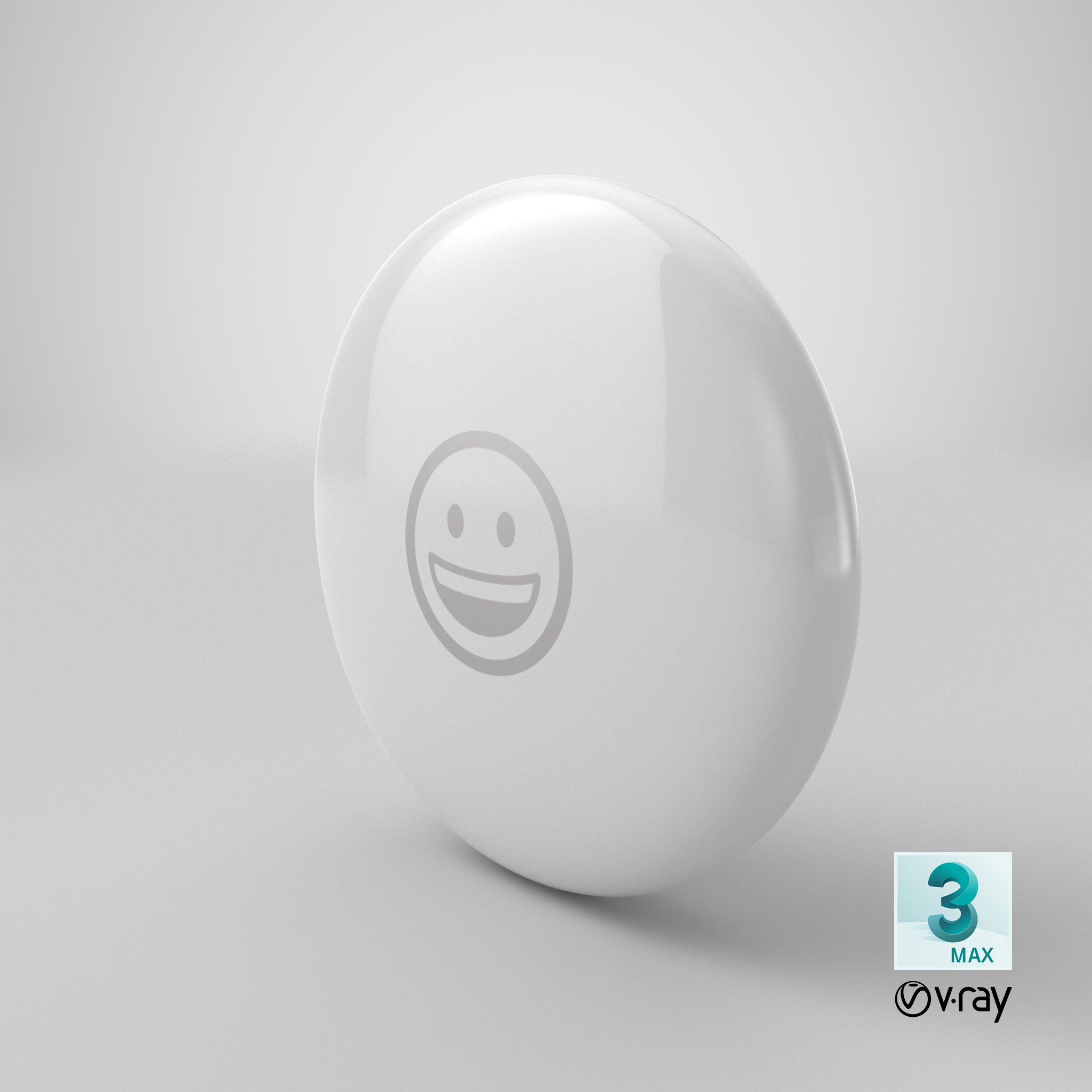 Apple AirTag Emoji Smile 3D model TurboSquid 1745895