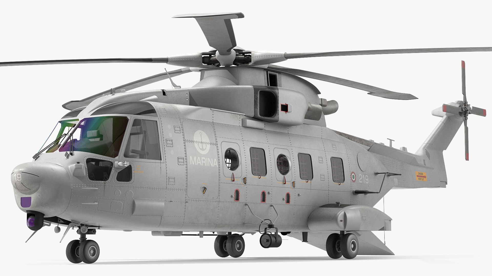 AgustaWestland AW101 Helicopter Italian Navy 3D model preview