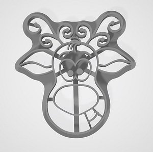 3D model cookie cutter deer