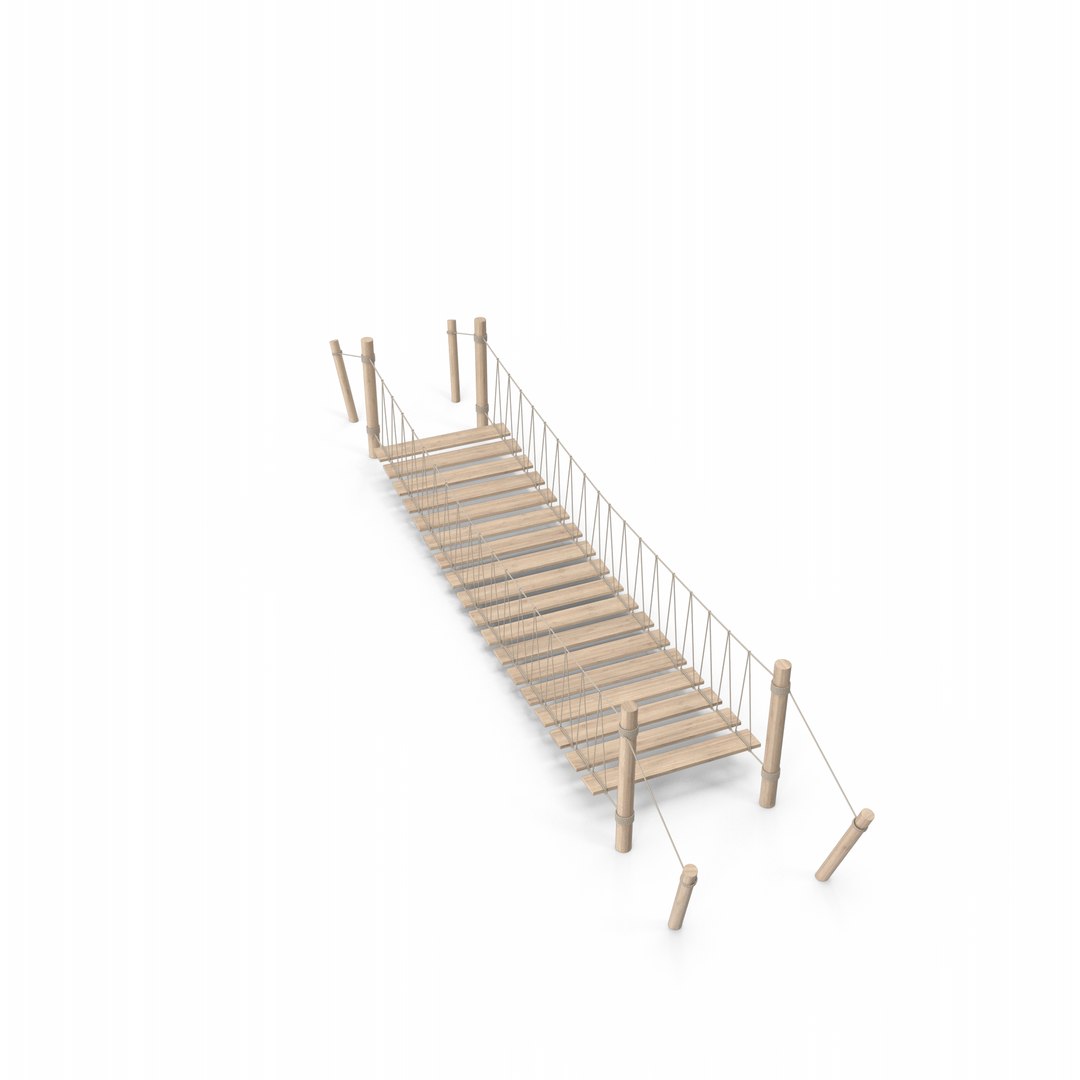 Rope Bridge 3D Model - TurboSquid 2203910