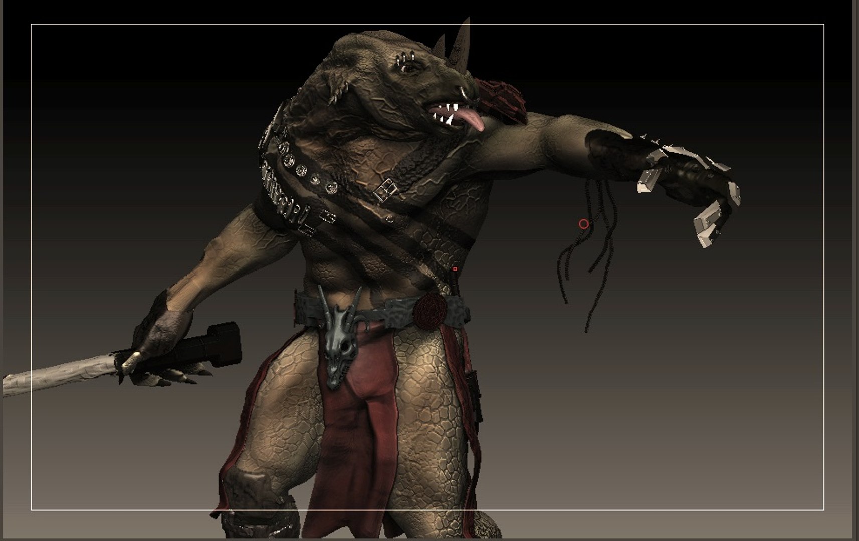3d model rino monster