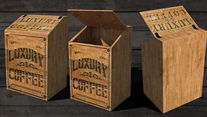 Vintage Wooden Coffee Box