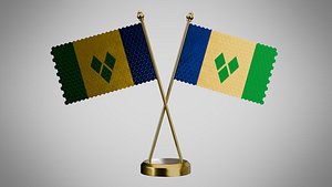 3D Table  Flag  of Saint Vincent and the Grenadines model