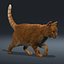 3d model cat orange tabby fur