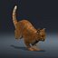 3d model cat orange tabby fur