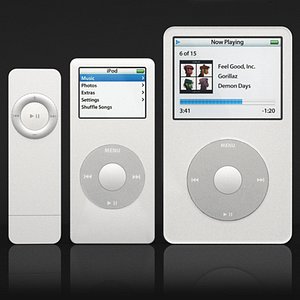 apple ipod set 3d model