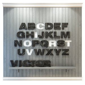 3D wooden panel letter
