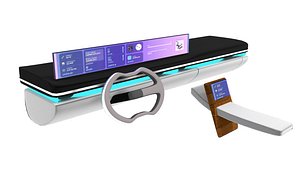 3D Futuristic Car Dashboard with minimalist design