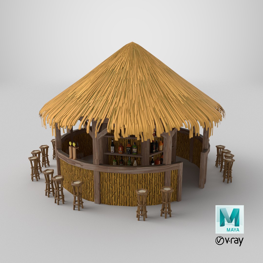 3D Stylized Beach Bar Tiki Hut Environment Props Set 3D Model Game Ready 4K PBR https://p.turbosquid.com/ts-thumb/mV/1Ba46U/9i/stemcell_maya_vray_render/png/1790863947/1920x1080/fit_q87/f24452f79e3844e435dd55fa438910079af97405/stemcell_maya_vray_render.jpg