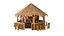 Stylizowany bar plażowy Tiki Hut, zestaw rekwizytów, model 3D, gotowy do gry, 4K PBR