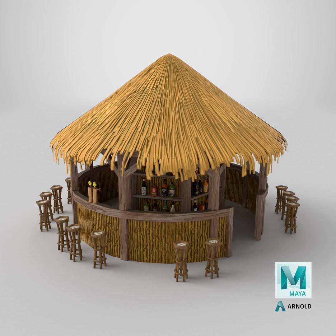 3D Stylized Beach Bar Tiki Hut Environment Props Set 3D Model Game Ready 4K PBR https://p.turbosquid.com/ts-thumb/mV/1Ba46U/Mn/stemcell_maya_arnold_render/png/1790863945/1920x1080/fit_q87/4cfb5ca3035131ee9616723718cf02c0e4dffaac/stemcell_maya_arnold_render.jpg