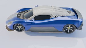 Aston Martin Bhalla Concept Sports Car 3D Model High Detail
