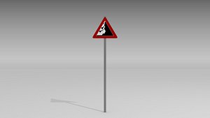 Falling rocks sign