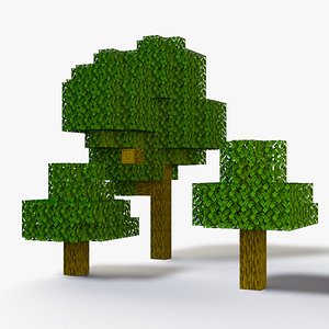 Minecraft Trees 3D model